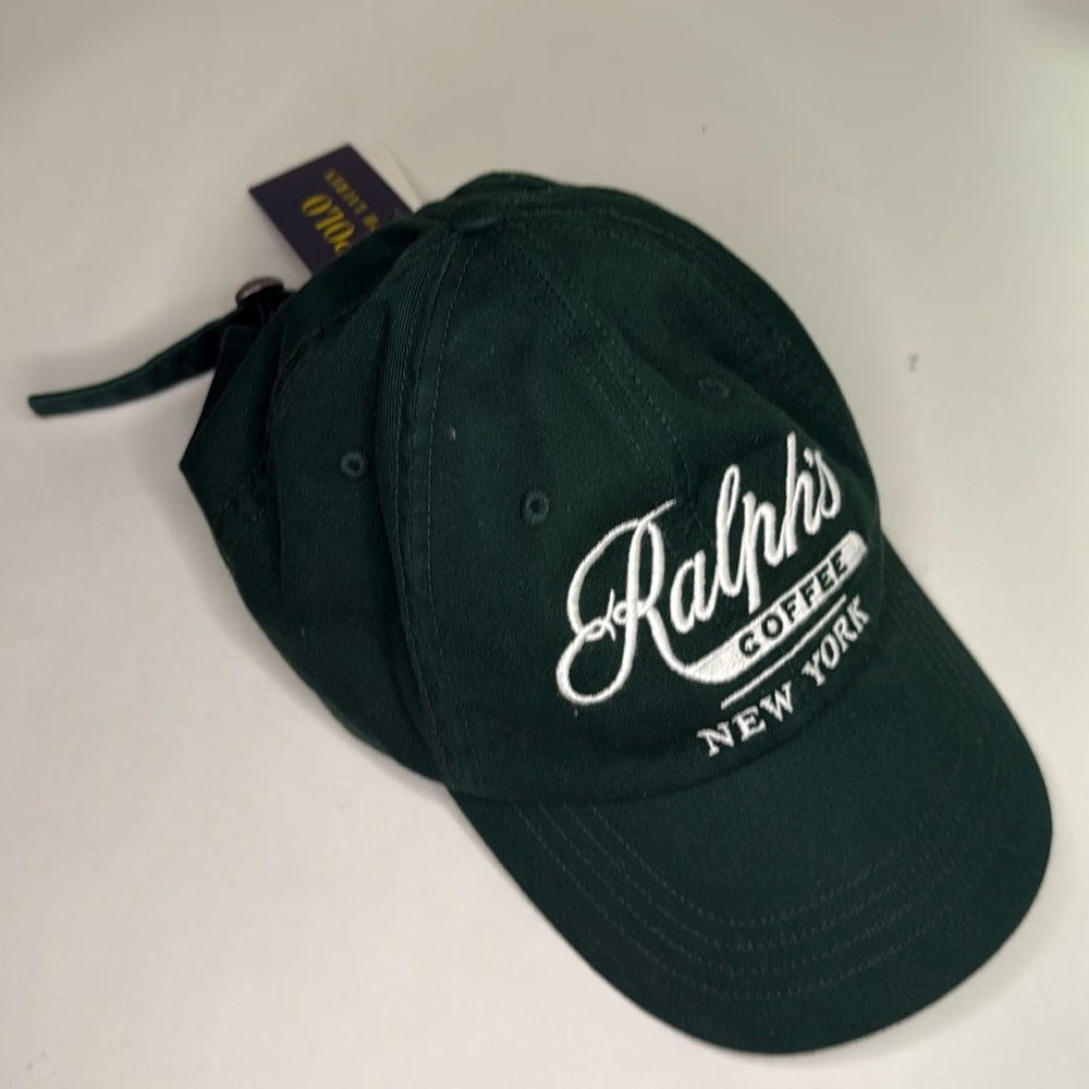 RALPH’S COFFEE Hat Green POLO Ralph Lauren NEW